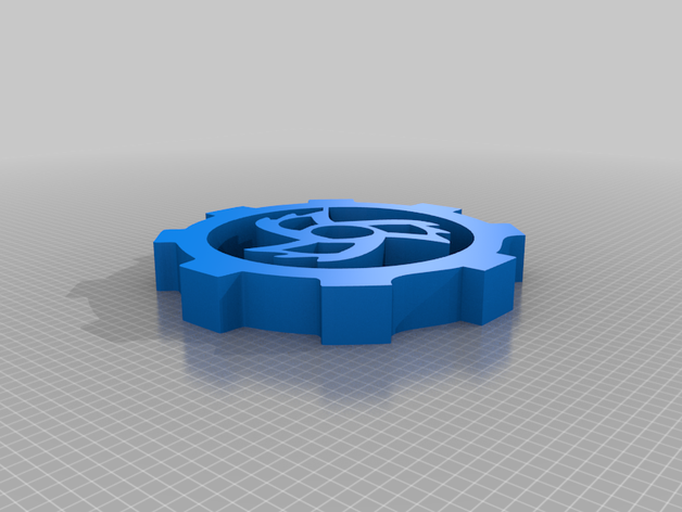 jinjer logo pendant art drill gear metal 3D print model - Mito3D