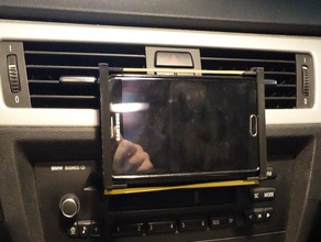 customizable mobile phone mount car via air vent mobilephoneholder mobilephone case holder 3d print model - Mito3D