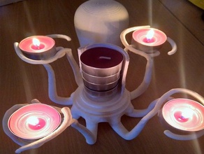 pulpo a la titular de vela portavelas iluminación el tealightholder portacandelitas 3d print model - Mito3D