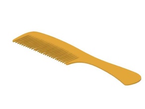 comb brush hair play pretty 3d print model - Mito3D