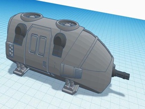shadowrun t-bird vtol 28 cyberpunk Fahrzeug wargaming 3d print model - Mito3D