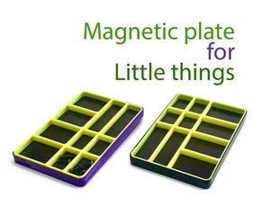 magnetic plate little things box diy 3d print model - Mito3D