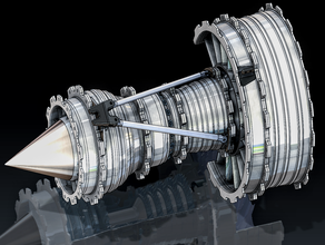support 3d printable jet engine equipment fan model turbine 3d print model - Mito3D