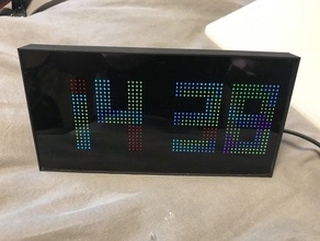 p3 rgb matrix 64x32 frame esp32 wifi tetris clock 3d print model - Mito3D