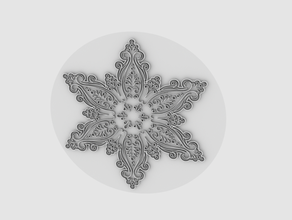 snowflake high poly christmas holiday 3d print model - Mito3D