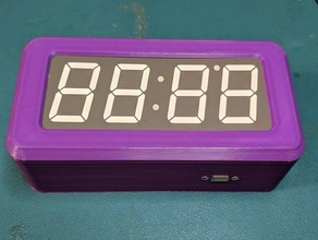 sencillo digital reloj de pared raspberry pi montado en la 3d print model - Mito3D