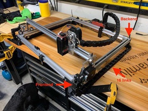 brock y-axis cable chains 30x40 cnc laser engraver 4030 3d print model - Mito3D