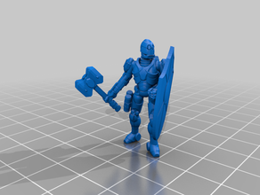 guardian bot construct cyber cyborg eberron mechanical protector robot warghast 3d print model - Mito3D