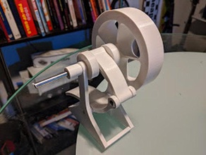 doigt moteur de la pédale ventilateur fan volant d'inertie l'homme est alimenté manuel 3d print model - Mito3D