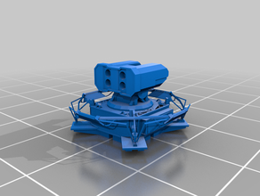 turrets - lrm10 srm4 medium laser battletech mechwarrior 5 online 3d print model - Mito3D