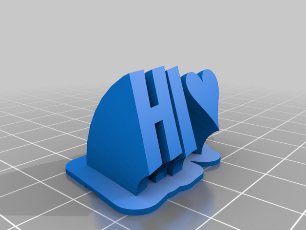 my customized sweeping 2-line name plate text 3D print model - Mito3D