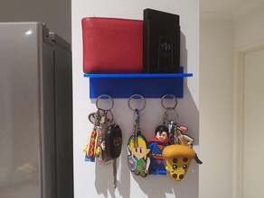key holder shelf bracket keyholder keys wall hanger mount mounted 3d print model - Mito3D