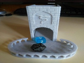 small foldable dice tower dnd dungeons dragons 3d print model - Mito3D
