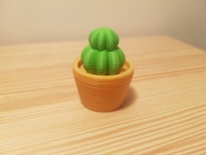 mini cactus art desk ikea planter pot 3d print model - Mito3D