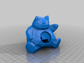 snorlax apple watch stand dock lowpoly low poly pokemon relaxo 3d print model - Mito3D