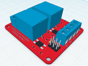 arduino 2 canais módulo de relé retransmissão shield placa 3d print model - Mito3D