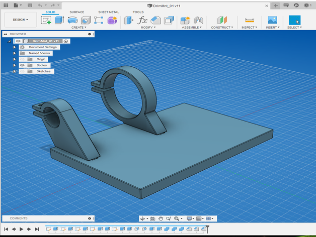 dremel tool mount 3D print model - Mito3D