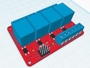 arduino 4 canais módulo de relé retransmissão 3d print model - Mito3D