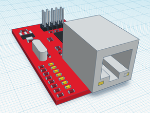arduino w5100 mini module ethernet shield rj45 3d print model - Mito3D