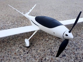 rc fpv avião - modelo v fuselagem aeronaves de diydrones dron drone drones corrida montagem câmera racer racing 3d print model - Mito3D