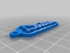 a minha chave personalizada cadeia de louise personalizado 3d print model - Mito3D