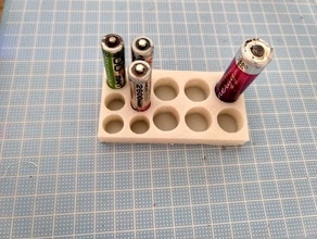 aa aaa bateria titular 3d print model - Mito3D