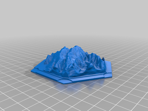 settlers catan ore tile - mount denali mckinley 3d print model - Mito3D