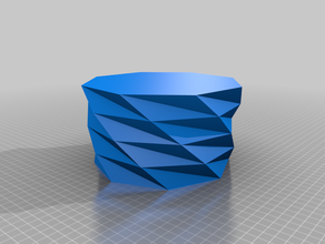twisted polygone vase personnalisé 3d print model - Mito3D