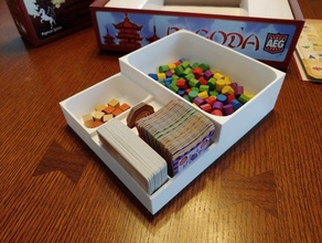 pagoda de la caja del juego organizador insertar 3d print model - Mito3D