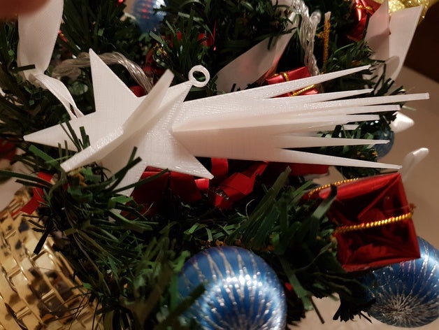 cometa estrella de la escena natividad del árbol navidad decoración navidad, adorno el escenas 3D print model - Mito3D