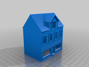 casa di città h0 ho scala edificio treni costruzione odense 3d print model - Mito3D