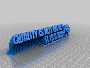 motivational quote customized 3d print model - Mito3D