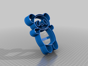 completa panda cookie cutter 3d print model - Mito3D