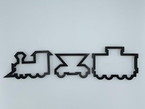 tren de cortadores galletas motor coche furgón navidad cookie cookiecutter cortador 3d print model - Mito3D