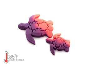 articulado de la tortuga marina animal articulados criatura droidforged fidget-juguete fidget juguete flexible los niños presente seaturtle embutidora media 3d print model - Mito3D
