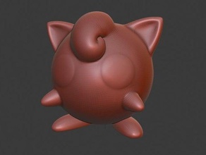 jigglypuff pokemon figure riparato a che liscio 3d print model - Mito3D