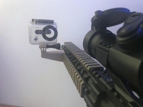 picatinny-schiene gopro mount v2 airsoft airsoft-Anlage m4 3d print model - Mito3D