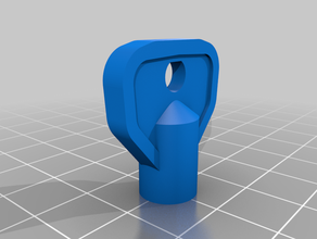 clock key 43mm opening customized 3d print model - Mito3D