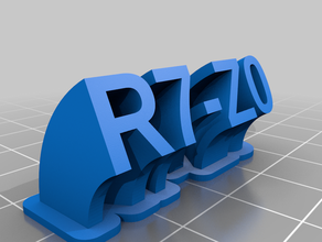 r7-z0 name plate customized 3d print model - Mito3D