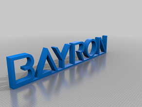 bayron logo 3d print model - Mito3D
