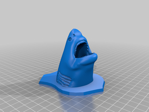 shark head trophy mount wallmount 3d print model - Mito3D
