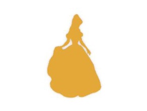belle Schönheit Biest disney Kleid Haar ziemlich Prinzessin 3d print model - Mito3D