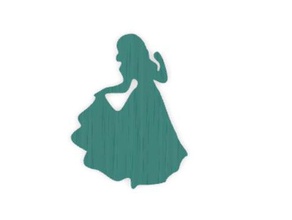 princess basic beautiful dress generic pretty 3d print model - Mito3D