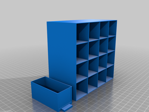 4x4 scatola di stoccaggio cassetti su misura 3d print model - Mito3D
