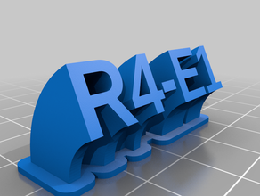 r4-e1 plaque de nom personnalisé 3d print model - Mito3D