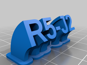 r5-j2 nombre de la placa personalizado 3d print model - Mito3D