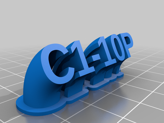 c1-10p name plate customized 3D print model - Mito3D