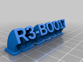 r3-boo17 name plate customized 3d print model - Mito3D