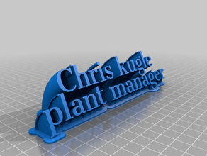 chris nameplate3 su misura 3d print model - Mito3D