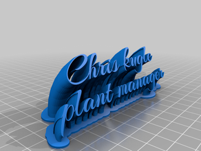 chris nameplate2 personalizado 3d print model - Mito3D